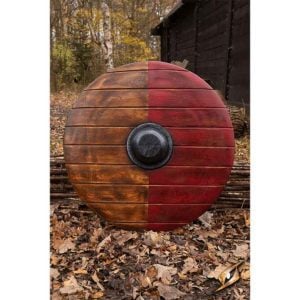 Drang LARP Shield - Red and Wood