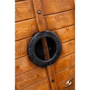 Thegn LARP Shield - White and Wood - 80 cm