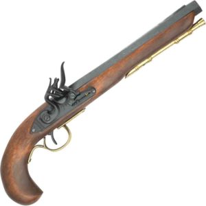 18th C. Black Kentucky Flintlock Pistol