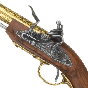 Left Handed Brass Indian Flintlock