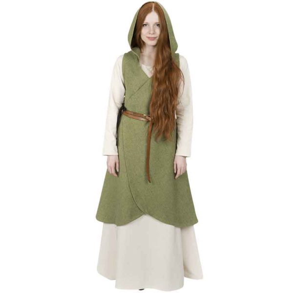 Late Medieval Hooded Wrap Dress