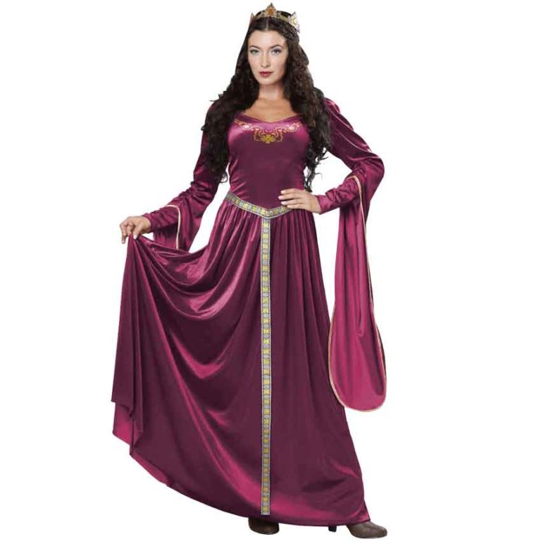 Womens Magenta Lady Guinevere Costume - CAL-01379 - Medieval Collectibles