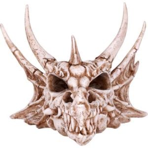 Horned Dragon Skull Statue