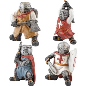 Colorful Knight Mini Statue Set