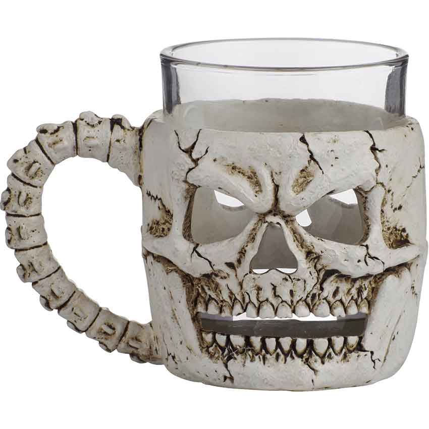 Skull and Bones Design Stainless Steel Coffee Mug Halloween Cup Gothic Drinkware