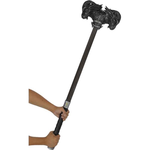 Black Calfera Two-Handed LARP Hammer