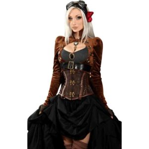 Brown Steampunk Openbust Tailcoat