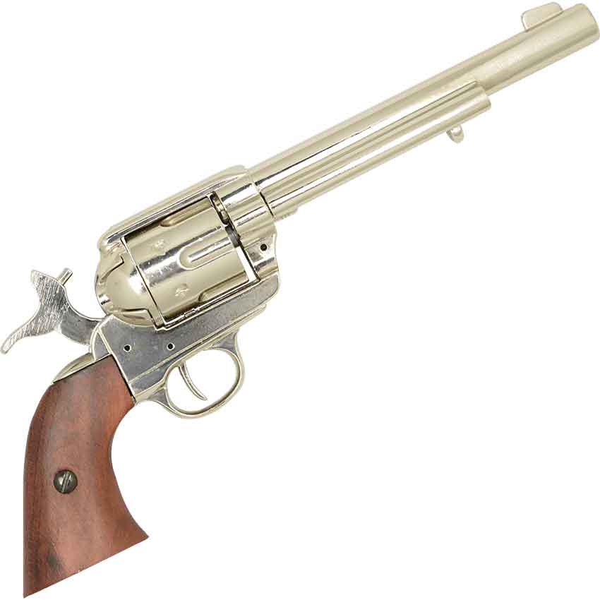 Nickel 45 Caliber Revolver USA, 1873