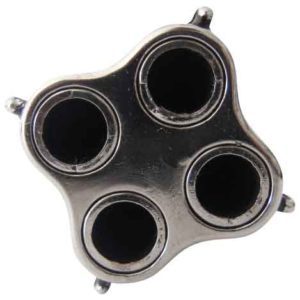Four Barrel Revolving Wood Grip Eagle Flintlock Pistol