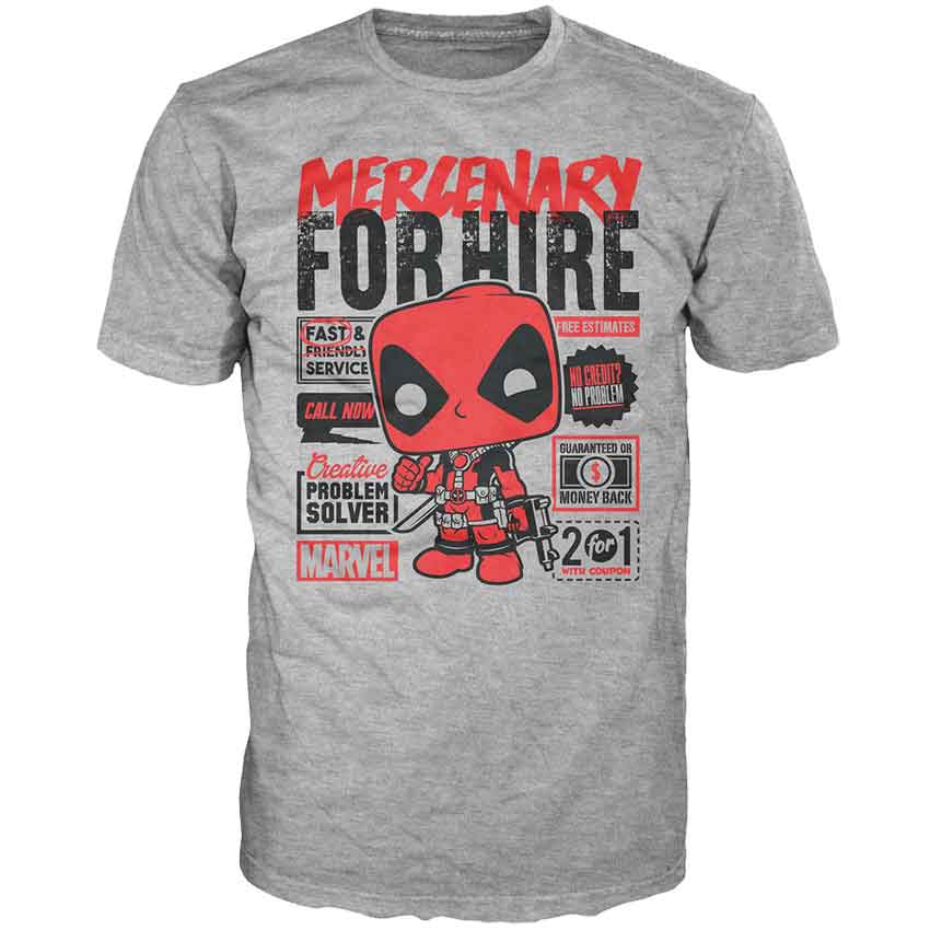 Image of POP Deadpool for Hire T-Shirt