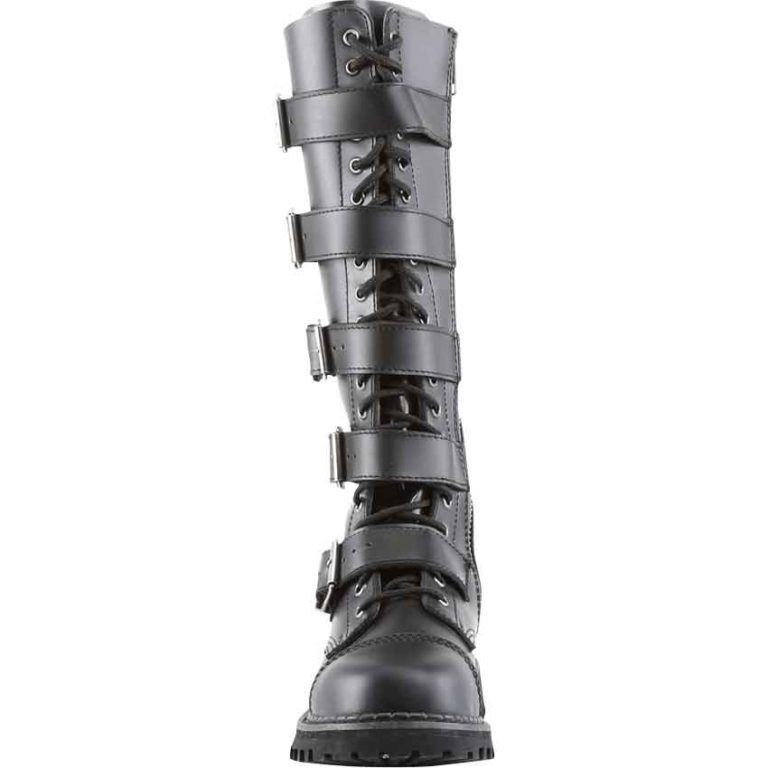 Five Buckle Gothic Tall Boots