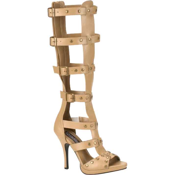 tall brown gladiator sandals