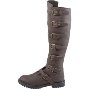 Multi-Buckle Knee High Boots