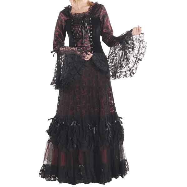 Ladies Gothic Lace Dinner Dress - FX1055 - Medieval Collectibles