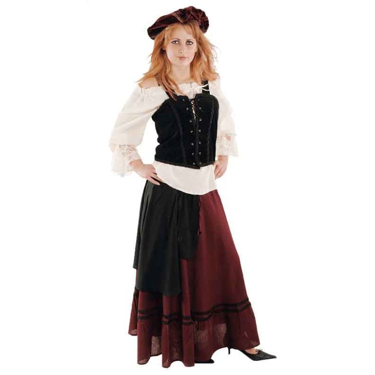 Medieval Blouse with Lace Sleeve Cuffs - FX1138 - Medieval Collectibles