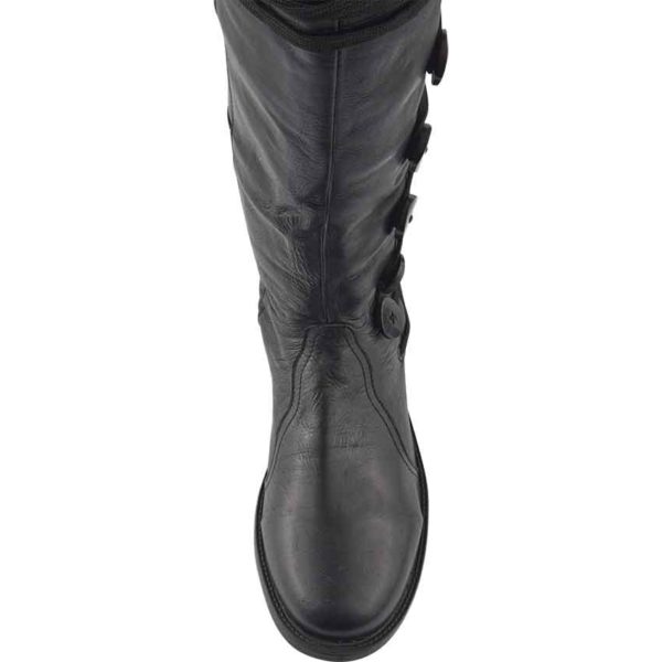 Medieval Knight Boots - Black