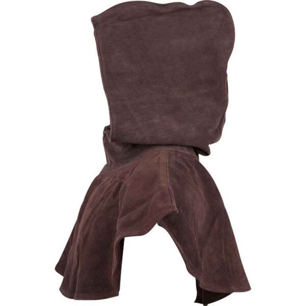 Brown Medieval Suede Hood