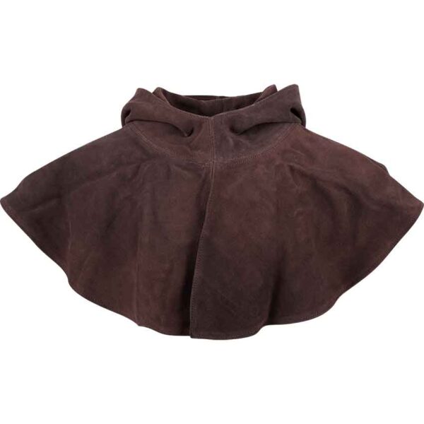 Brown Medieval Suede Hood