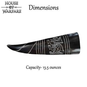 Engraved Dragon Drinking Horn