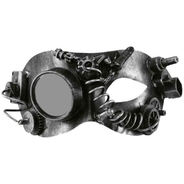 Silver Steampunk Monocle Eye Mask