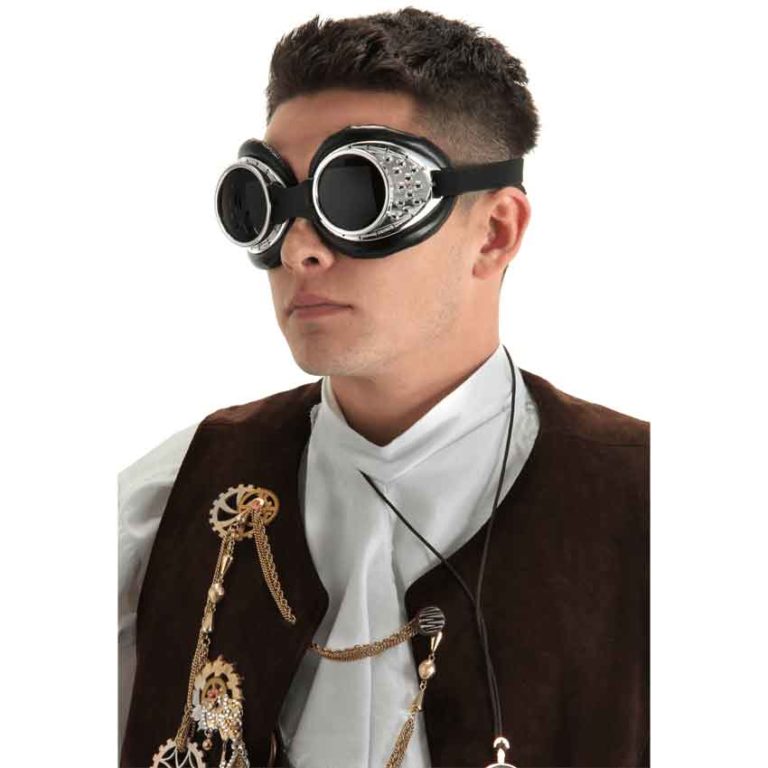 Silver Radioactive Aviator Goggles