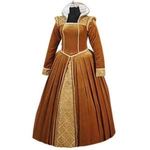 Gold Velvet Renaissance Tudor Gown