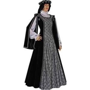 Silver Rose Renaissance Gown