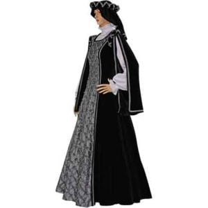 Silver Rose Renaissance Gown