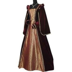 Courtly Renaissance Dress - Red and Gold