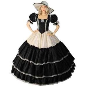 Black and Cream Civil War Dress