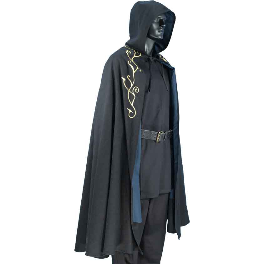 hooded cloak with sleeves