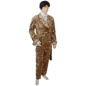 Mens Crushed Velvet Dress Coat