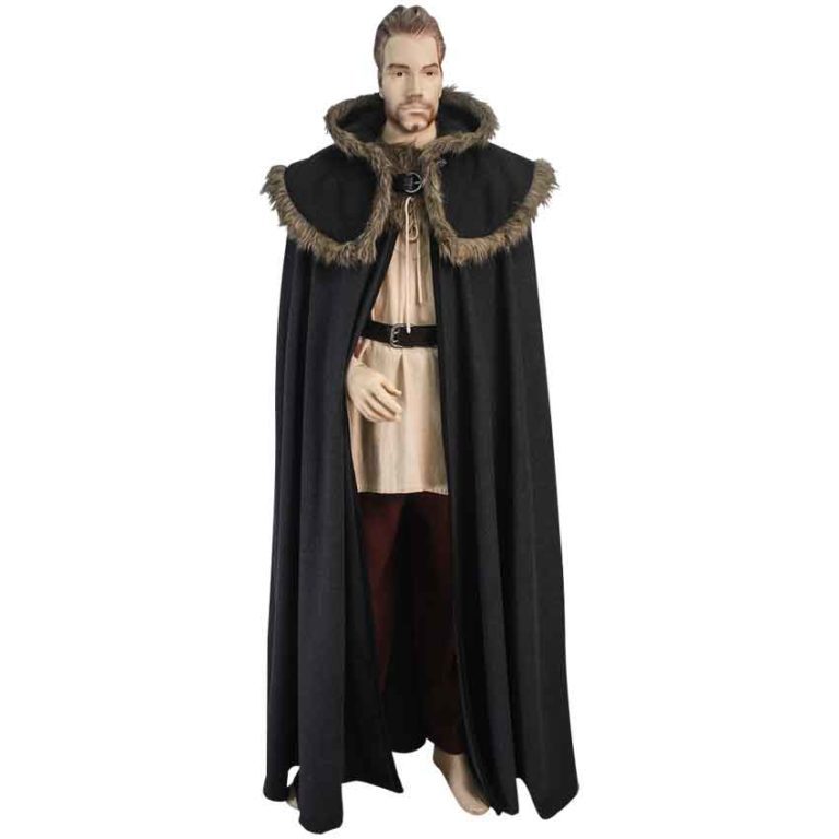 Medieval Fur Trimmed Hood