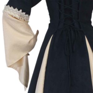 Suede and Brocade Medieval Dress