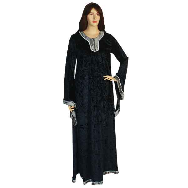 Womens Crushed Velvet Medieval Gown
