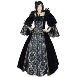 Noble Velvet Dress with Train