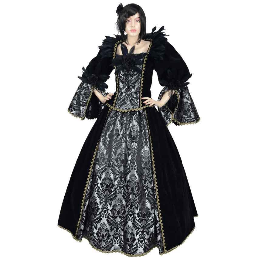 Noble Velvet Dress with Train