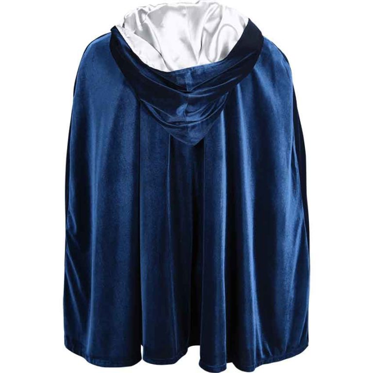 Short Velvet Cloak with Hood