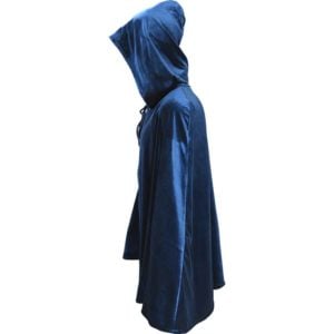 Short Velvet Cloak with Hood