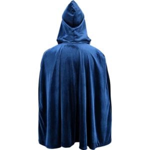 Short Velvet Cloak with Hood