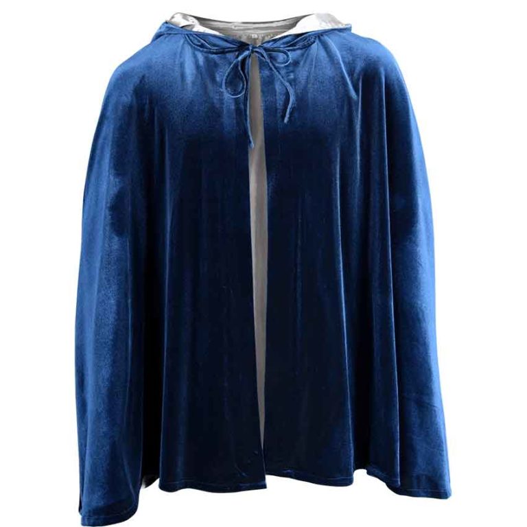Short Velvet Cloak with Hood