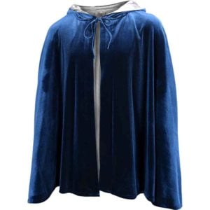 Short Velvet Cloak with Hood
