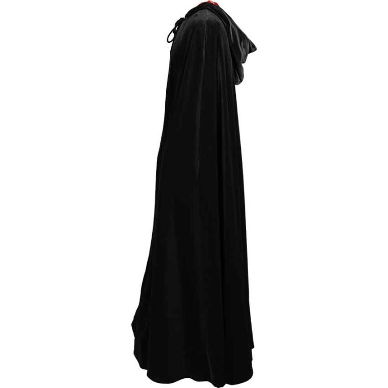 Long Velvet Cloak with Hood