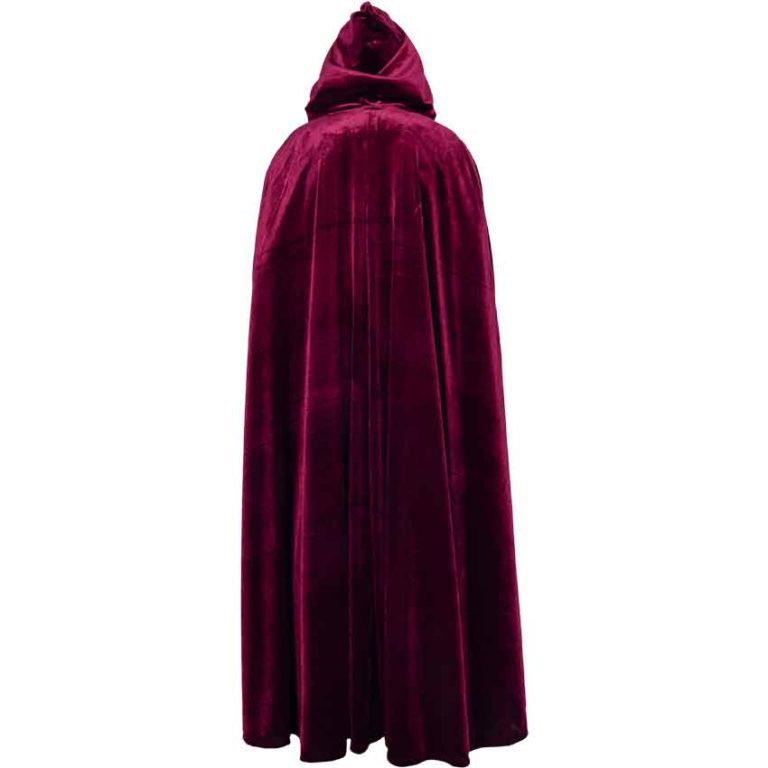 Long Velvet Cloak with Hood