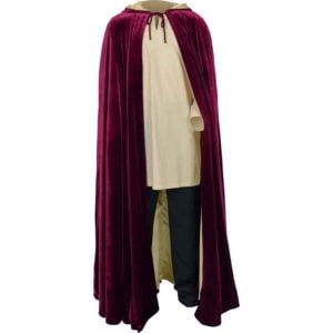 Long Velvet Cloak with Hood