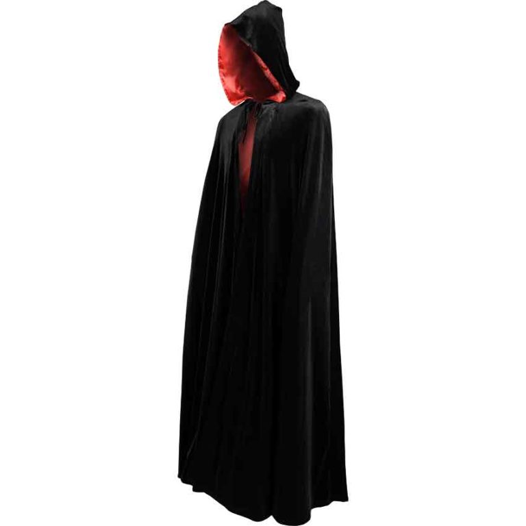 Long Velvet Cloak with Hood