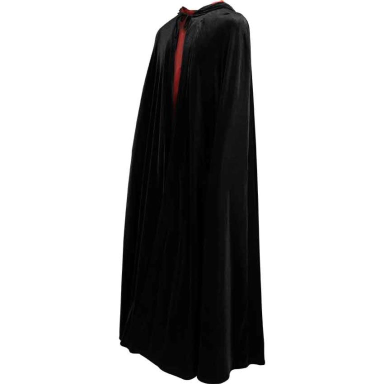 Long Velvet Cloak with Hood