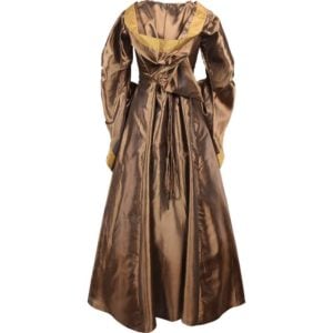 Hooded Renaissance Sorceress Dress – Bronze