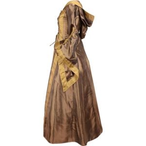 Hooded Renaissance Sorceress Dress – Bronze