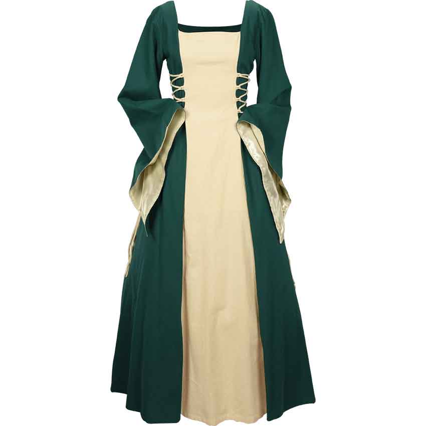 Side Laced Medieval Maiden Dress - MCI-626 - Medieval Collectibles